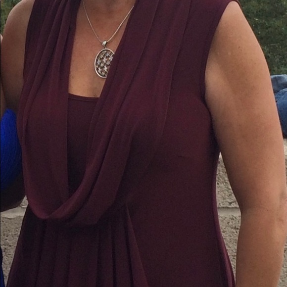 Bali Plum Colored Sleeveless Party Dress - Picture 6 of 7